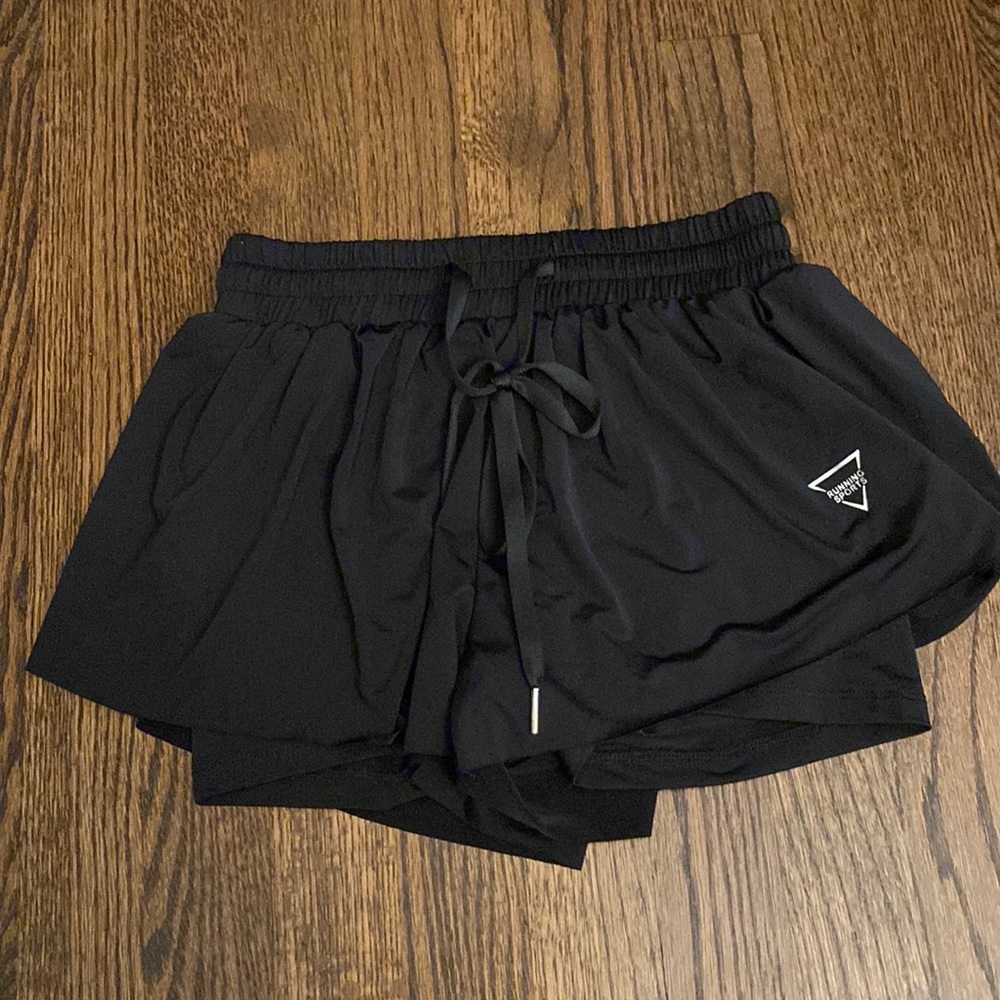 SHEIN black flowwy athletic shorts